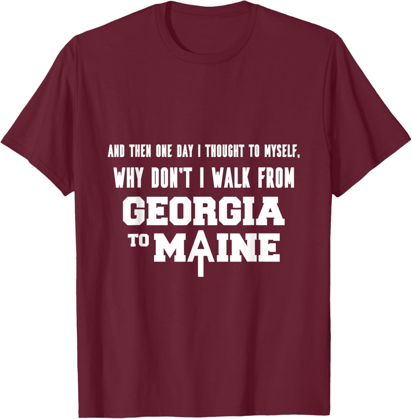 Appalachian Trail Souvenir Map Hiking Appalachia T-Shirt - T-Shirt | Maroon