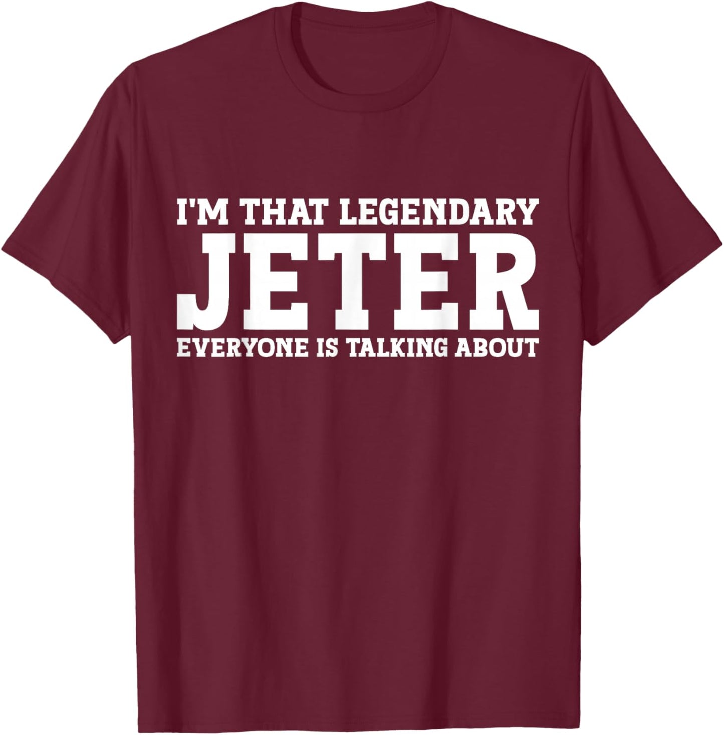 Jeter Surname Funny Team Family Last Name Jeter T-Shirt - T-Shirt | Maroon