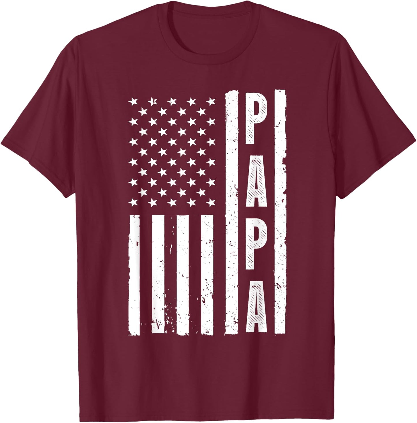 Best Papa Design Dad Grandpa Papi Father's Day Papa T-Shirt - T-Shirt | Maroon