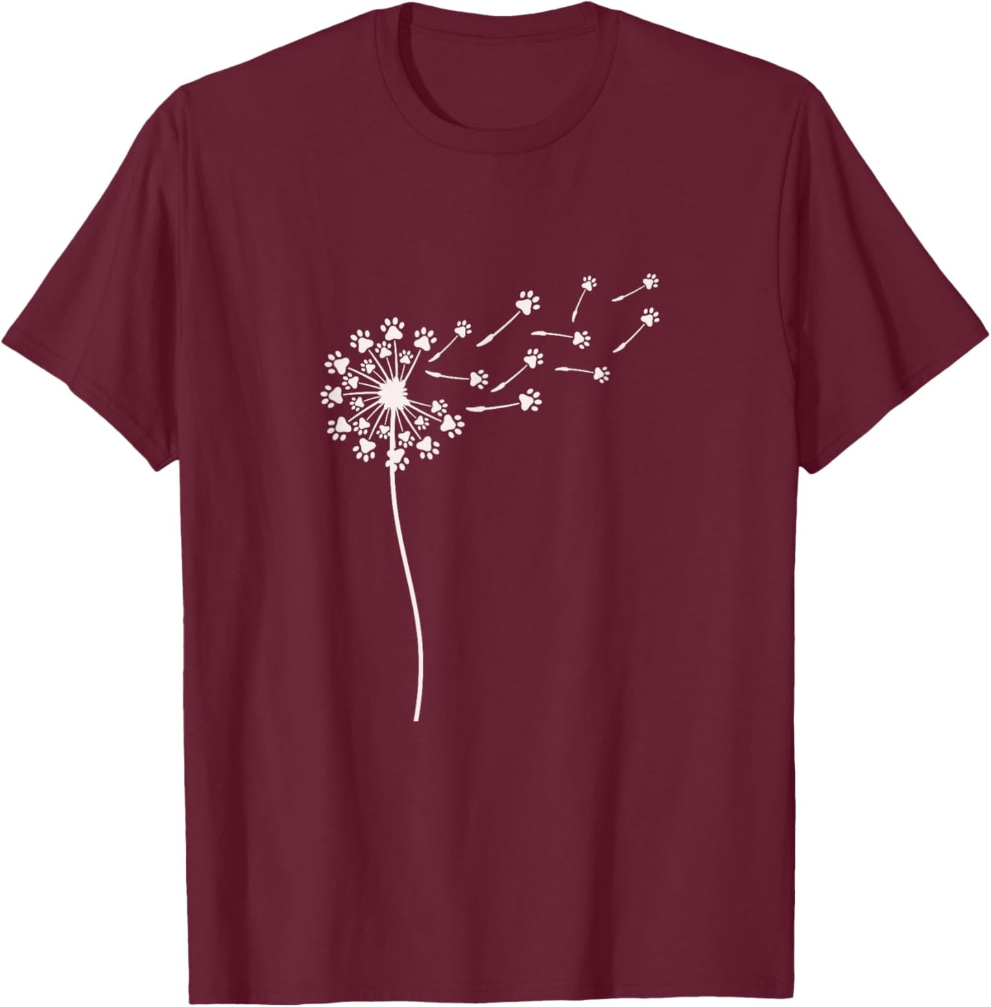Dog Paw Heart Dog Mum Dog Lover Dog Love Dogs T-Shirt - T-Shirt | Maroon