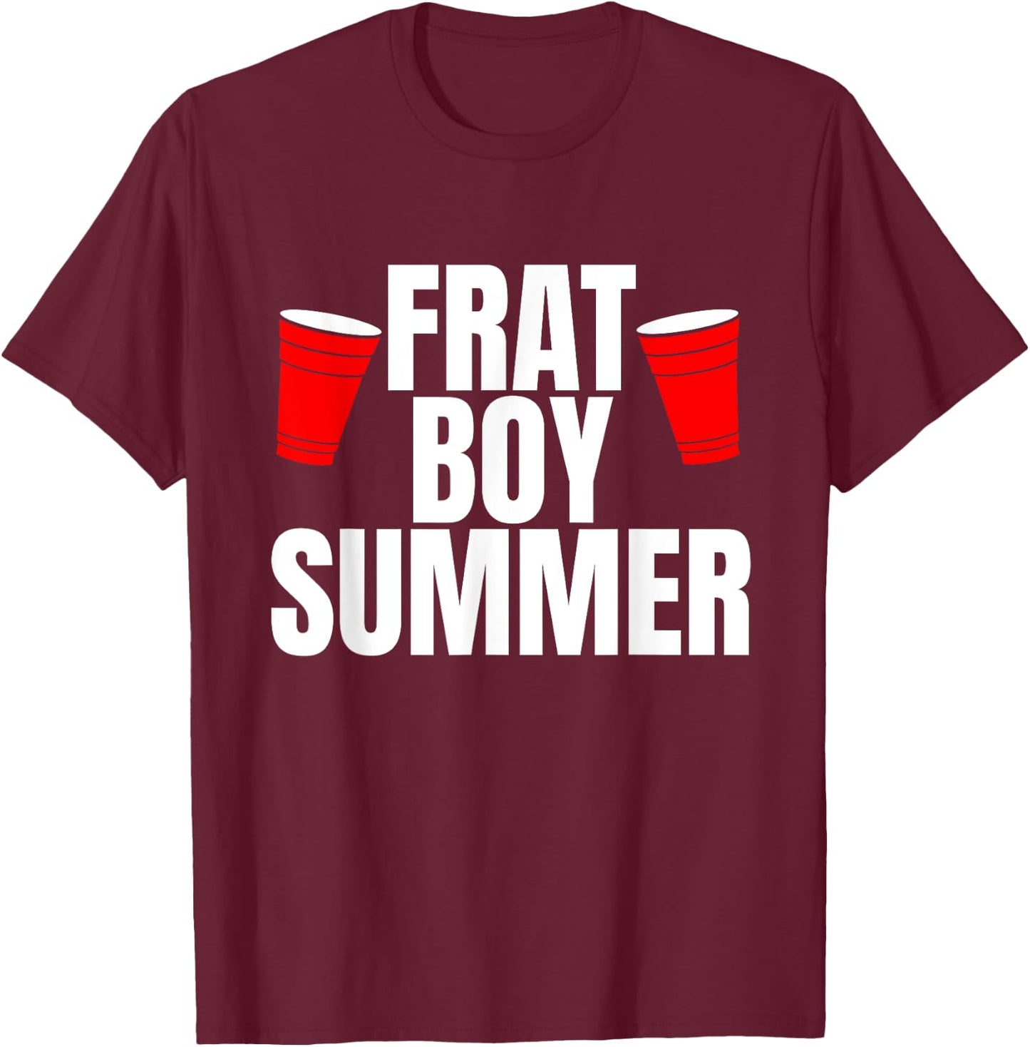 Frat Boy Summer Beer Pong T-Shirt - T-Shirt | Maroon