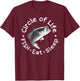 Funny Bass Fishing Circle Life Big Mouth T-Shirt - T-Shirt | Maroon