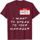 hi my name is karen Costume Funny Halloween Women T-Shirt - T-Shirt | Maroon