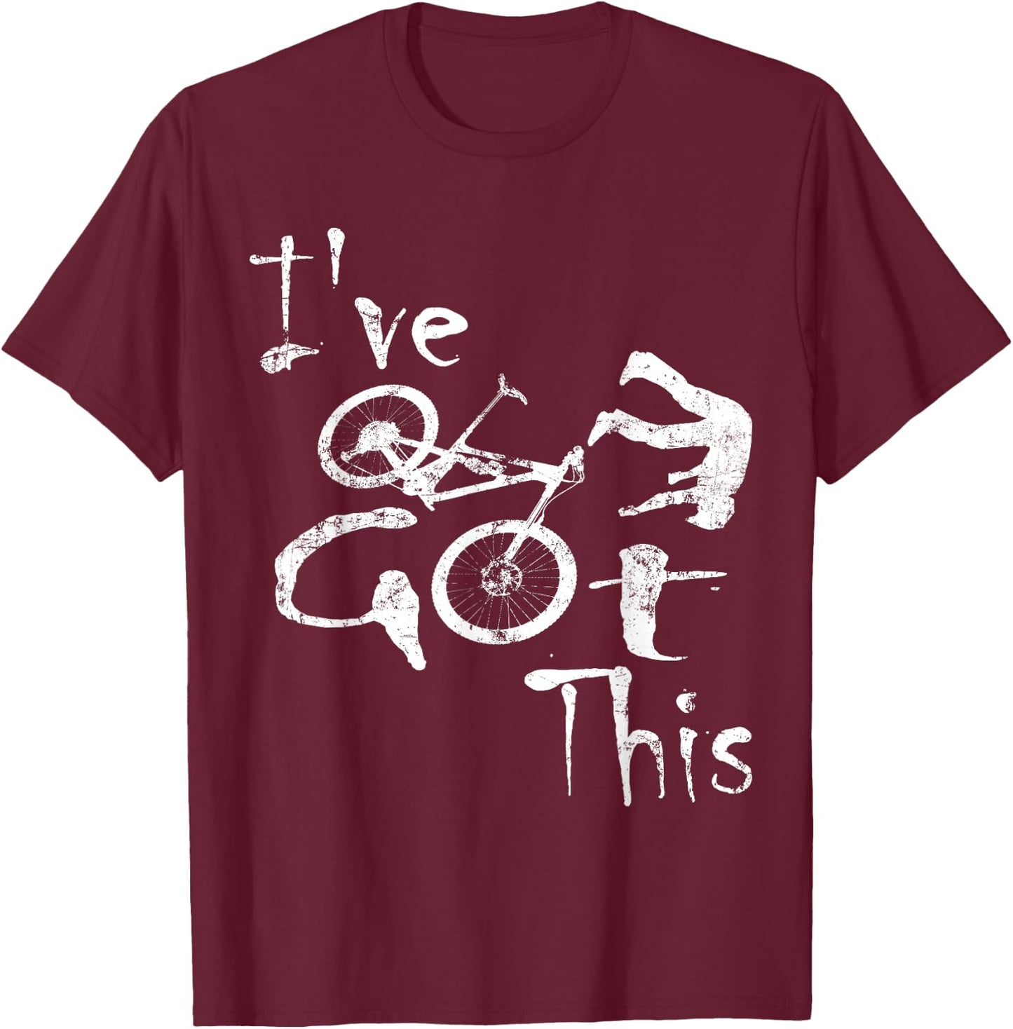 I've Got This Crash Mtb Falling Downhill Retro T-Shirt - T-Shirt | Maroon