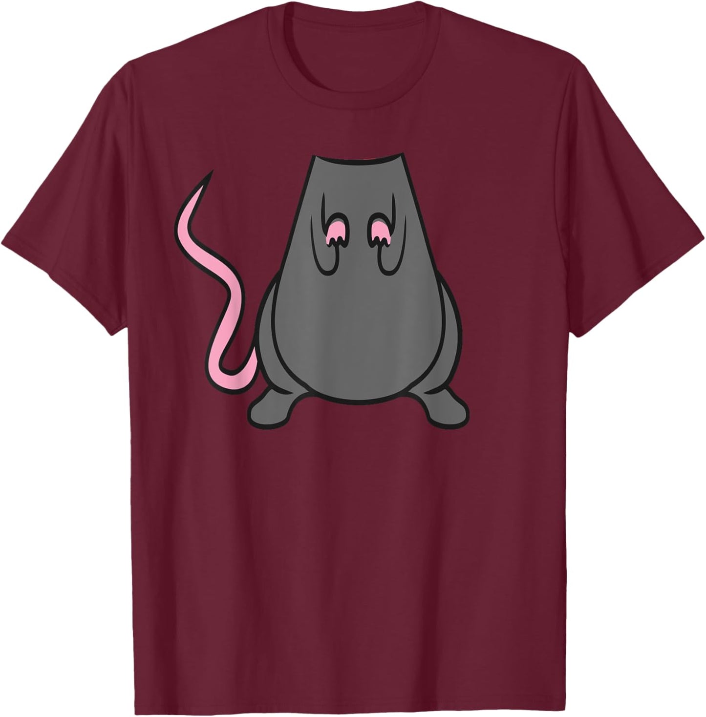 Rat Halloween Costume - Fun Pretend Rat Outfit T-Shirt - T-Shirt | Maroon