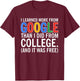 I Learned More From Google Than I Did From College T-Shirt - T-Shirt | Maroon