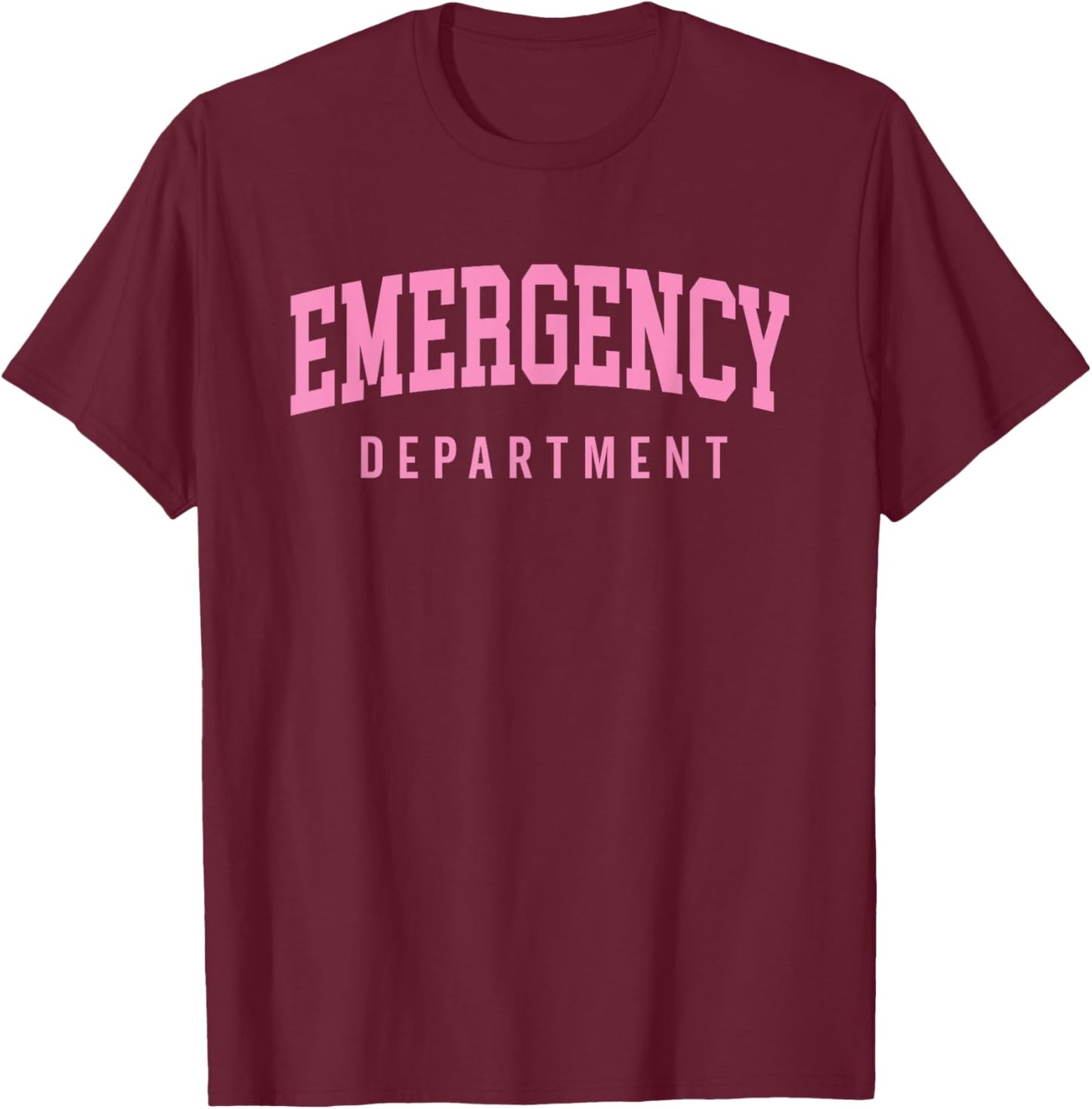 ER Nurses Emergency Department Nurses ER Doctor Retro Pink T-Shirt - T-Shirt | Maroon