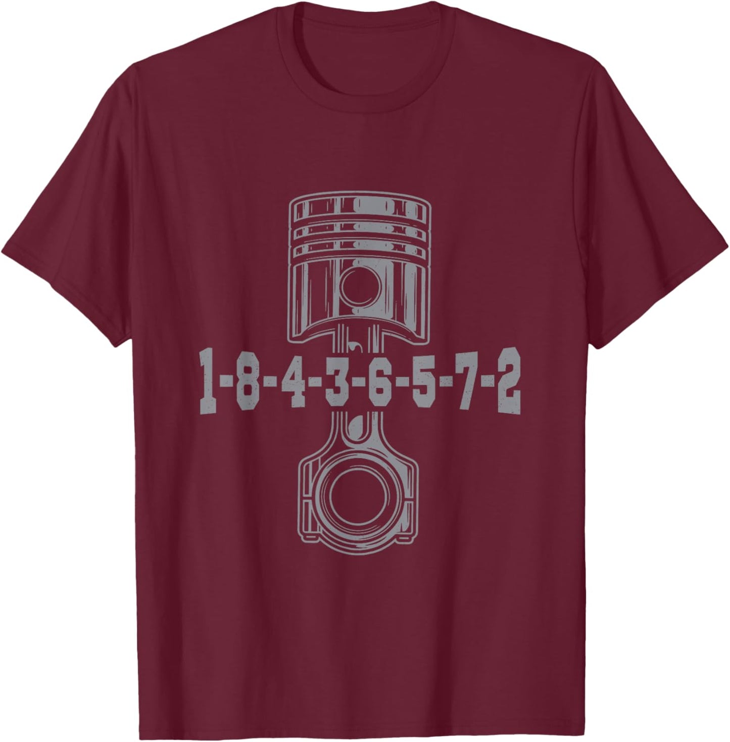 18436572 Firing Order Small Block Engine V8 Big Block T-Shirt - T-Shirt | Maroon