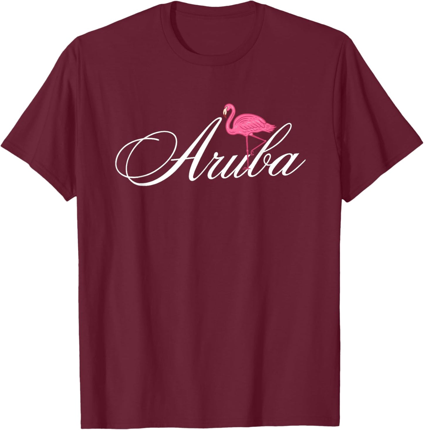 Flamingo Aruba Souvenir / Aruba T-Shirt - T-Shirt | Maroon