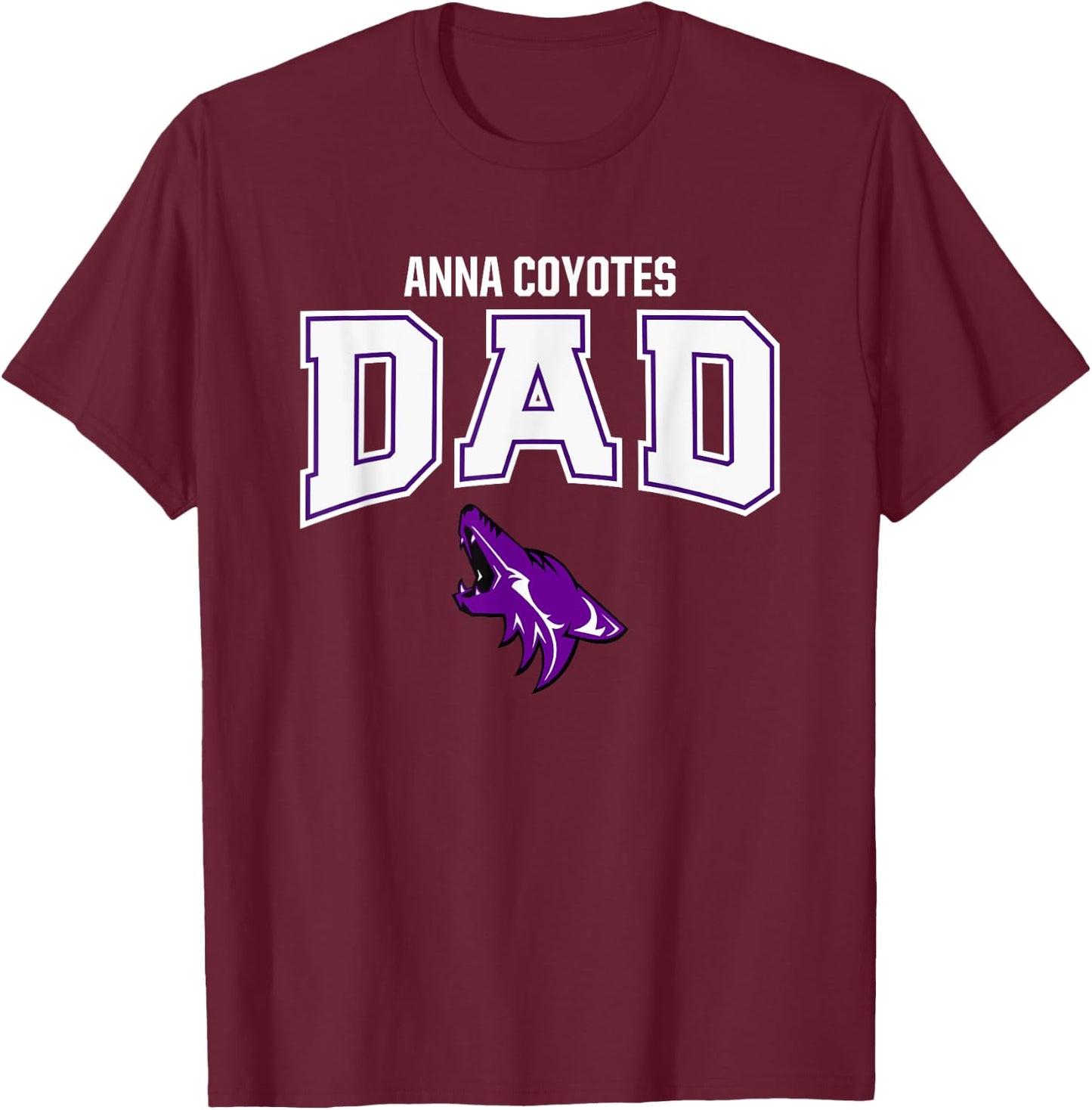 Anna Coyotes Logo Dad HS T-Shirt - T-Shirt | Maroon