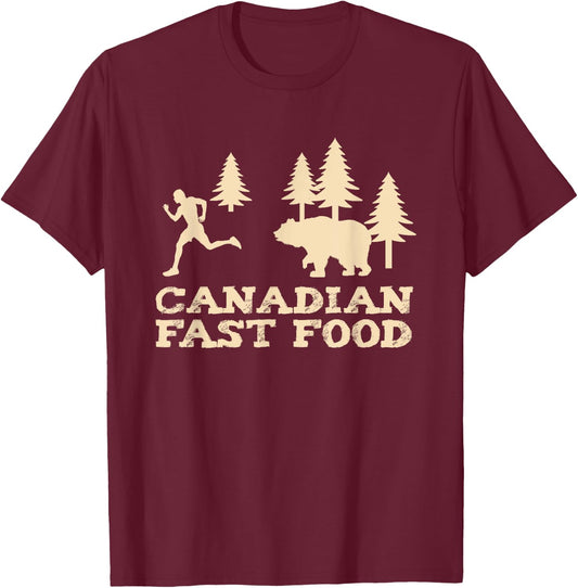 Canadian Fast Food T-Shirt - T-Shirt | Maroon