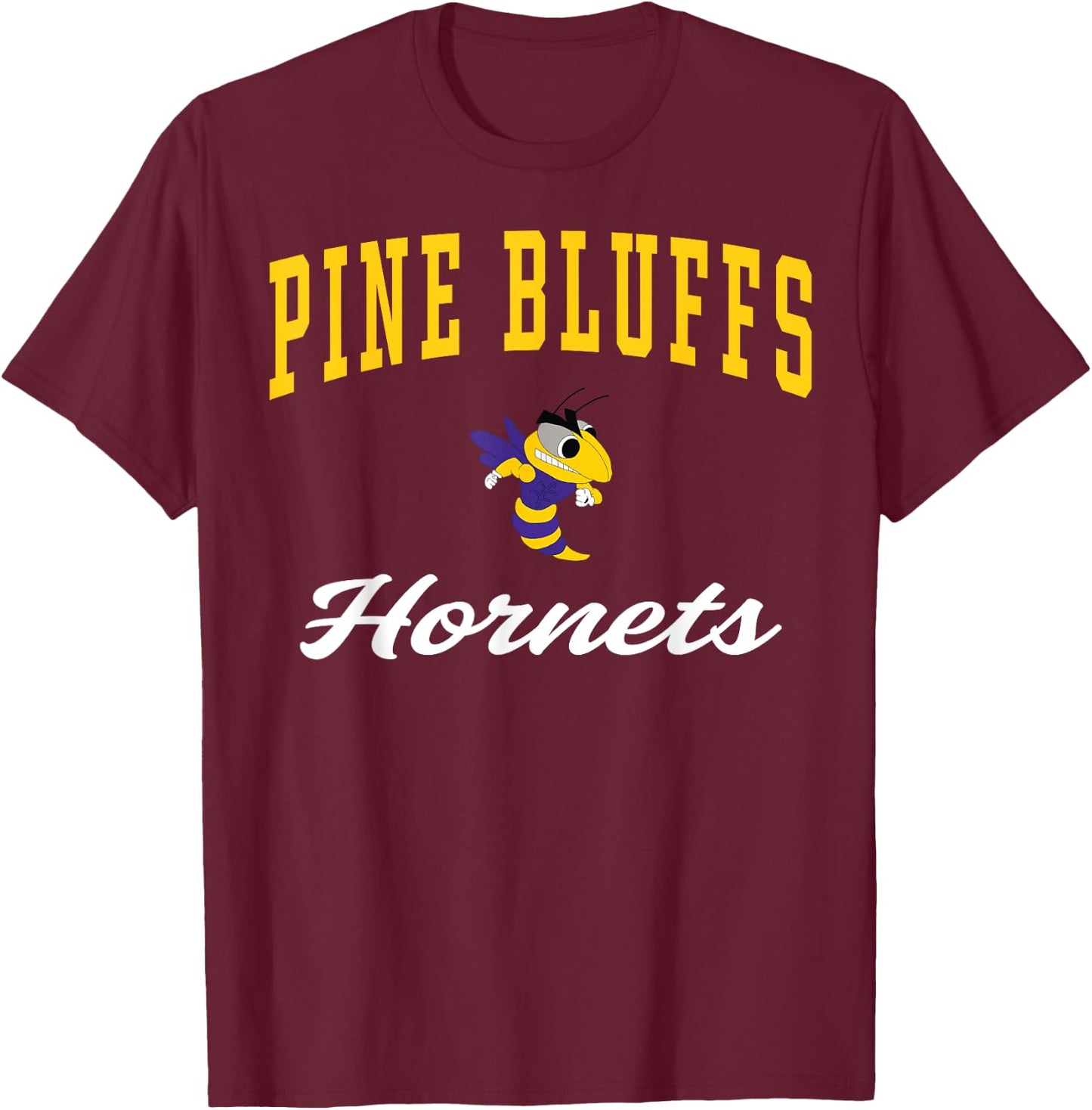 Pine Bluffs High School Hornets C3 T-Shirt - T-Shirt | Maroon