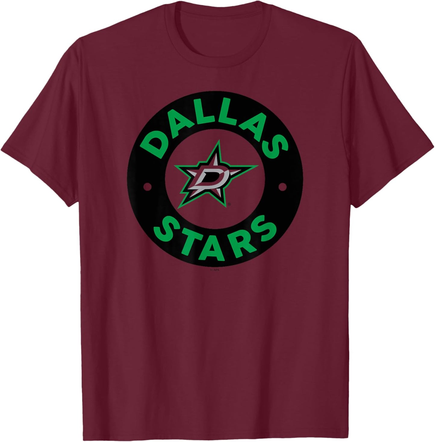 Dallas Stars Symbol White Officially Licensed T-Shirt - T-Shirt | Maroon