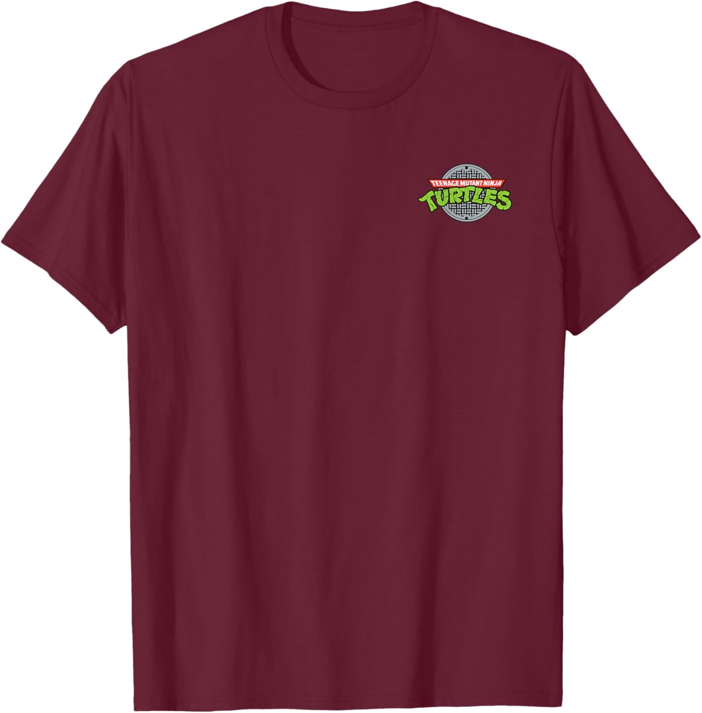 Teenage Mutant Ninja Turtles Sewer Retro Classic Pocket Logo T-Shirt - T-Shirt | Maroon