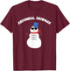 Abdominal Snowman - Funny Workout Shirt for Winter Dad Joke T-Shirt - T-Shirt | Maroon