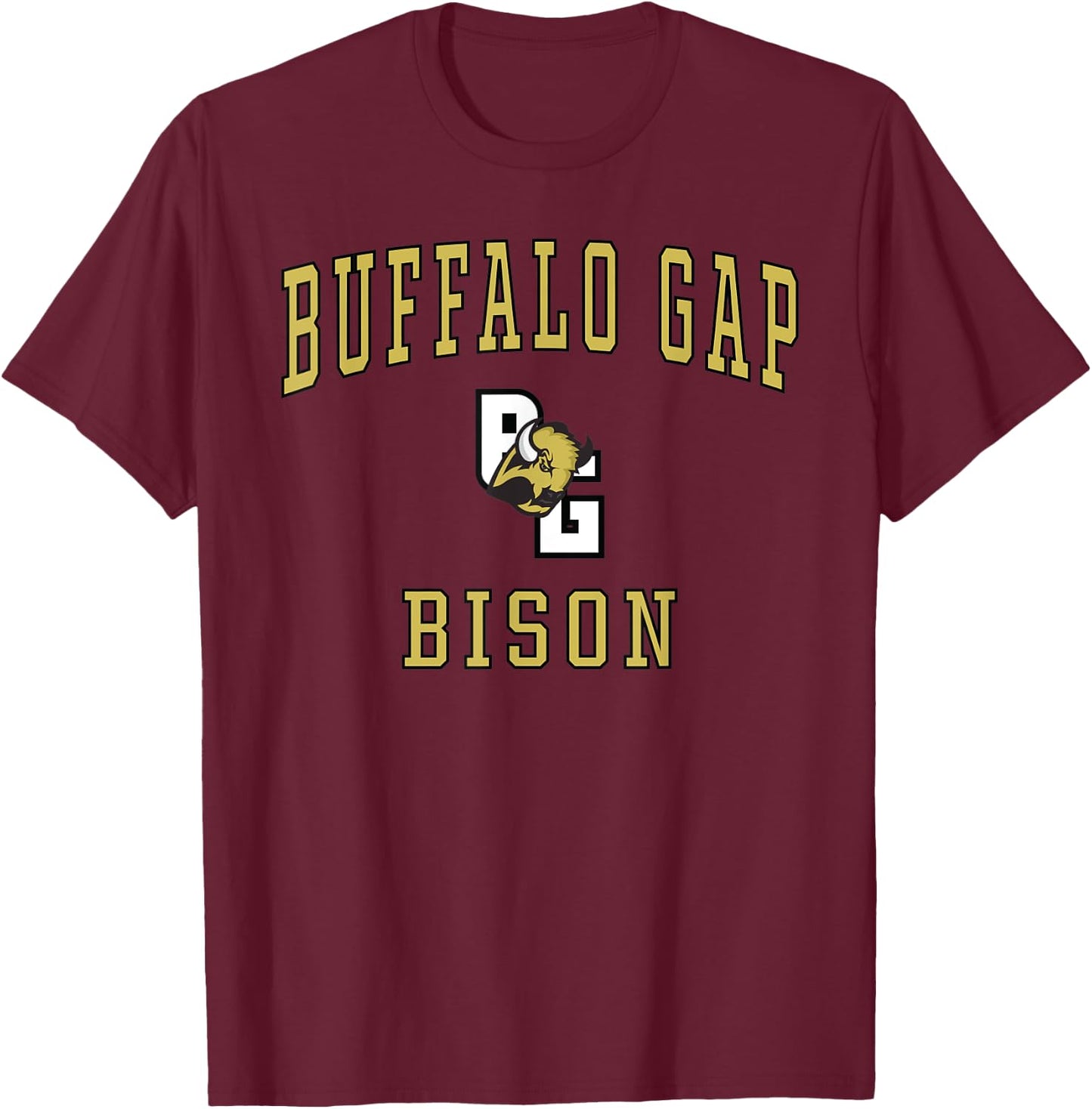 Buffalo Gap High School Bison T-Shirt - T-Shirt | Maroon