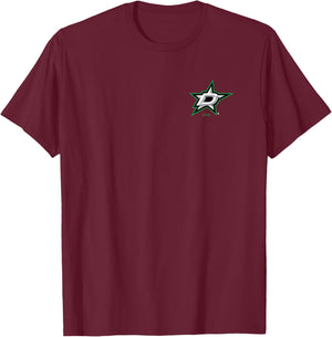 Dallas Stars Support Black Officially Licensed T-Shirt - T-Shirt | Maroon