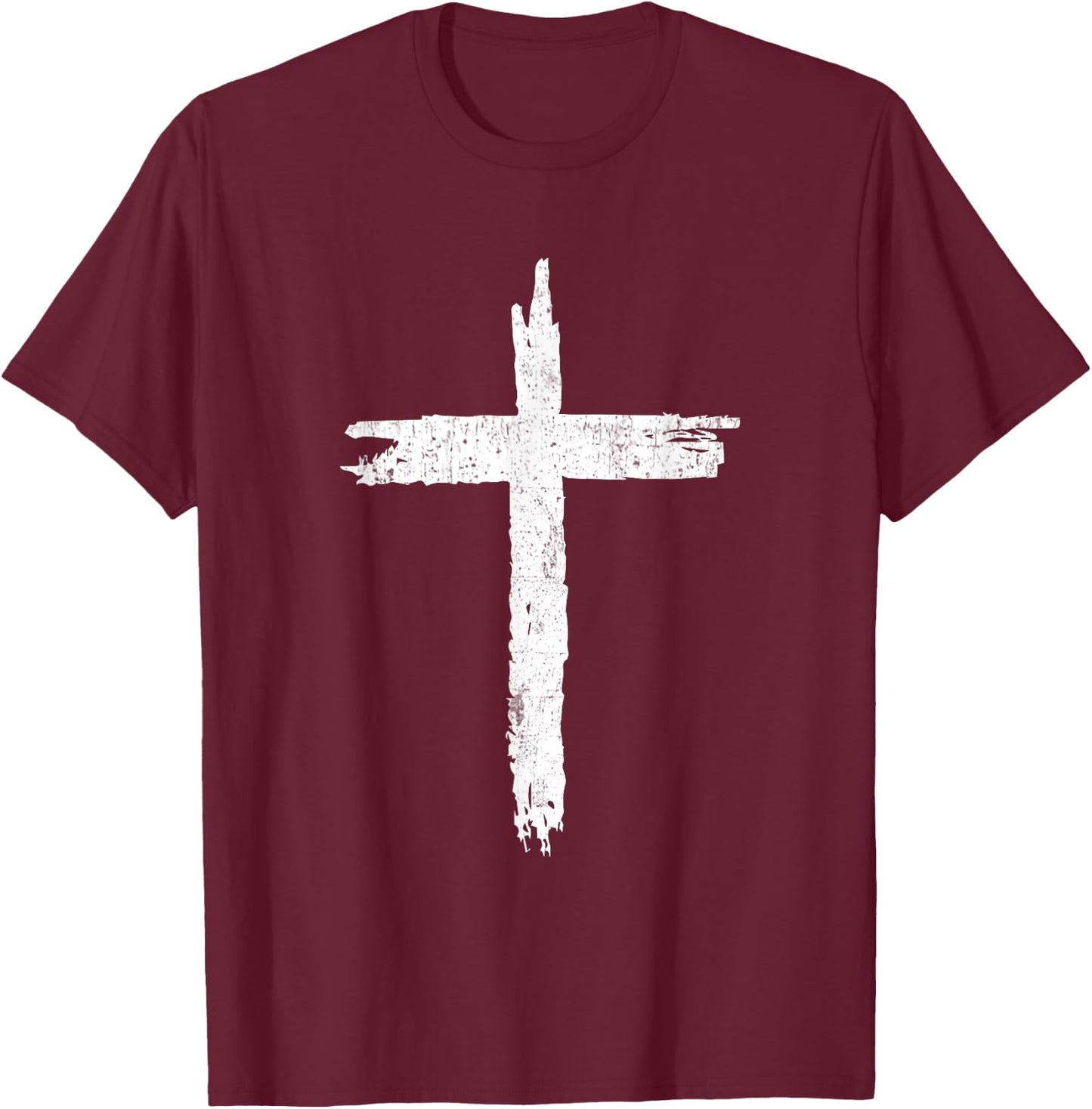 Christian Cross Christians Jesus Christ Cross T-Shirt - T-Shirt | Maroon