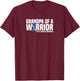 Grandpa of a Warrior Type 1 Diabetes Awareness T-Shirt - T-Shirt | Maroon