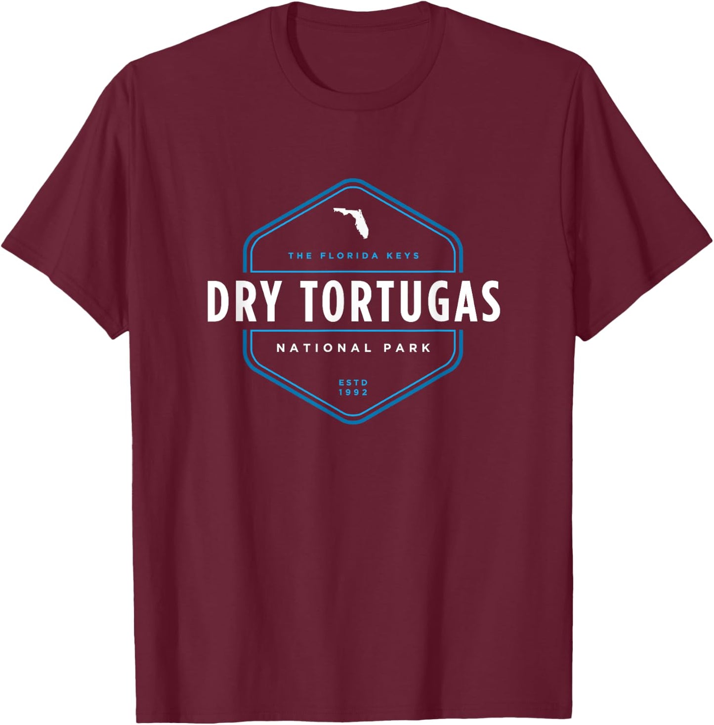 Dry Tortugas National Park Florida Graphic T-Shirt - T-Shirt | Maroon
