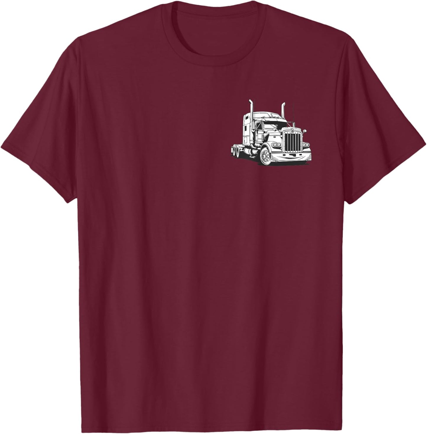 Semi Truck Driver T-Shirt - T-Shirt | Maroon