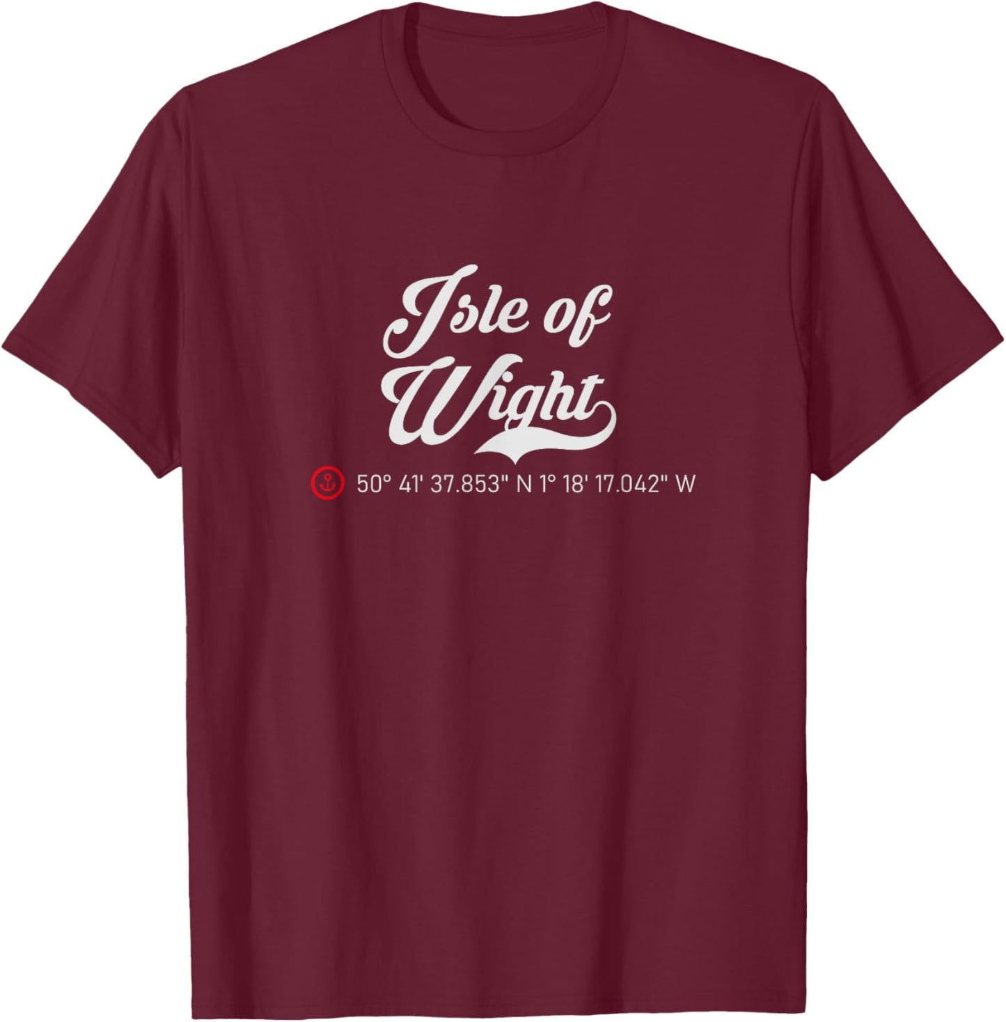 Isle of Wight T-Shirt - T-Shirt | Maroon