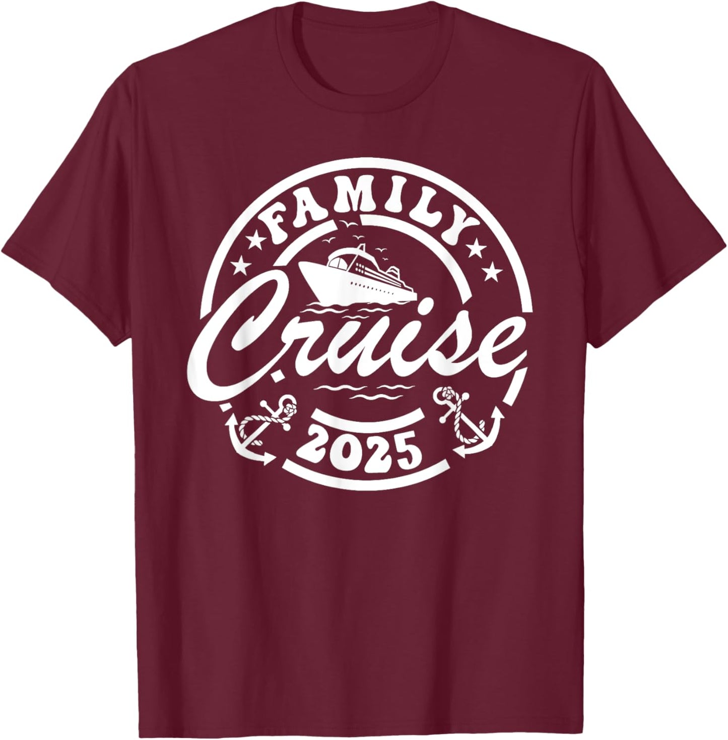 Family Cruise 2025 Summer Vacation Trip Matching Men Women T-Shirt - T-Shirt | Maroon