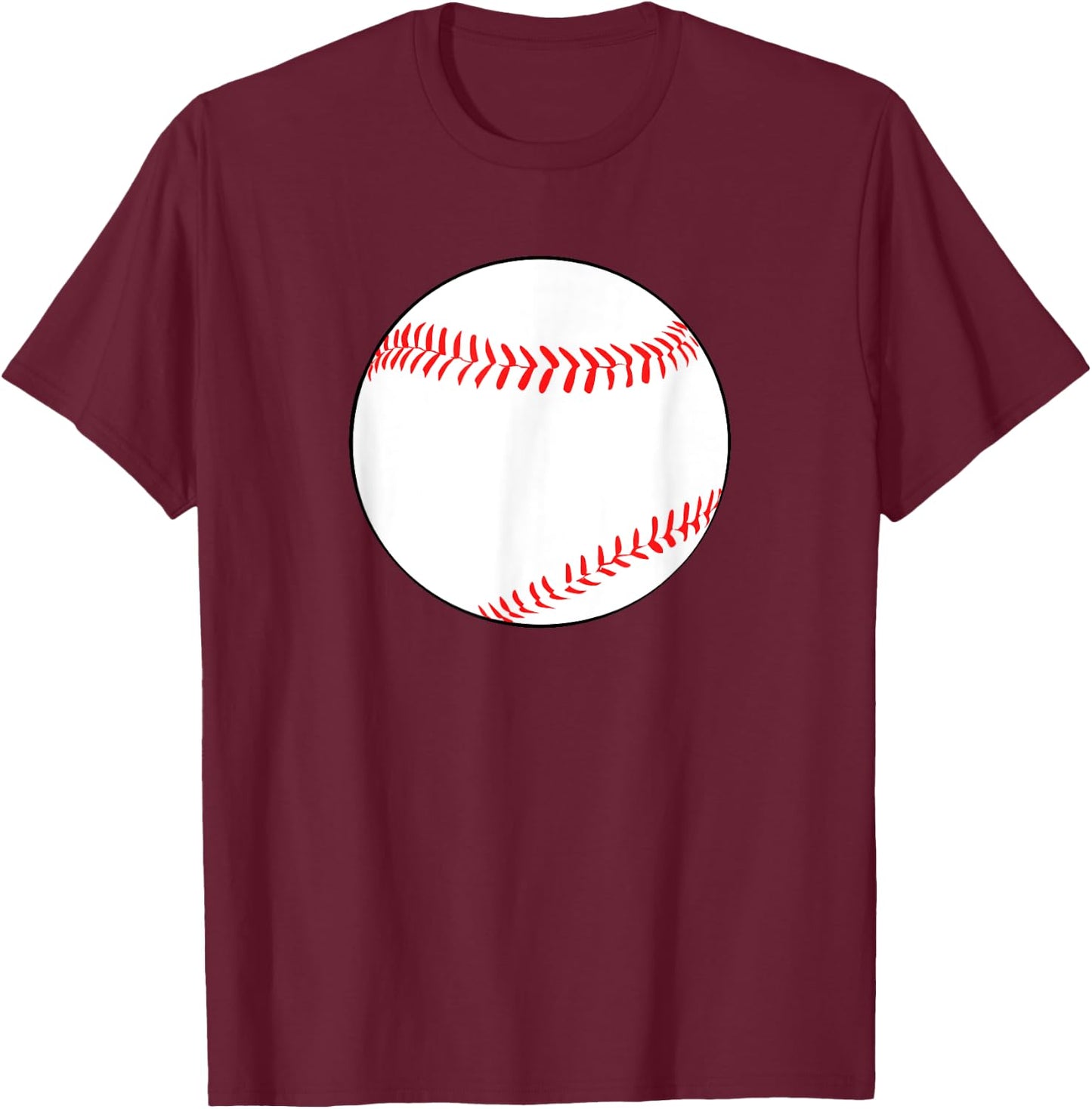 Shirt With Baseball On it T-Shirt - T-Shirt | Maroon