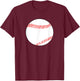 Shirt With Baseball On it T-Shirt - T-Shirt | Maroon