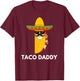 Taco Daddy Funny Dad & Father T-Shirt - T-Shirt | Maroon