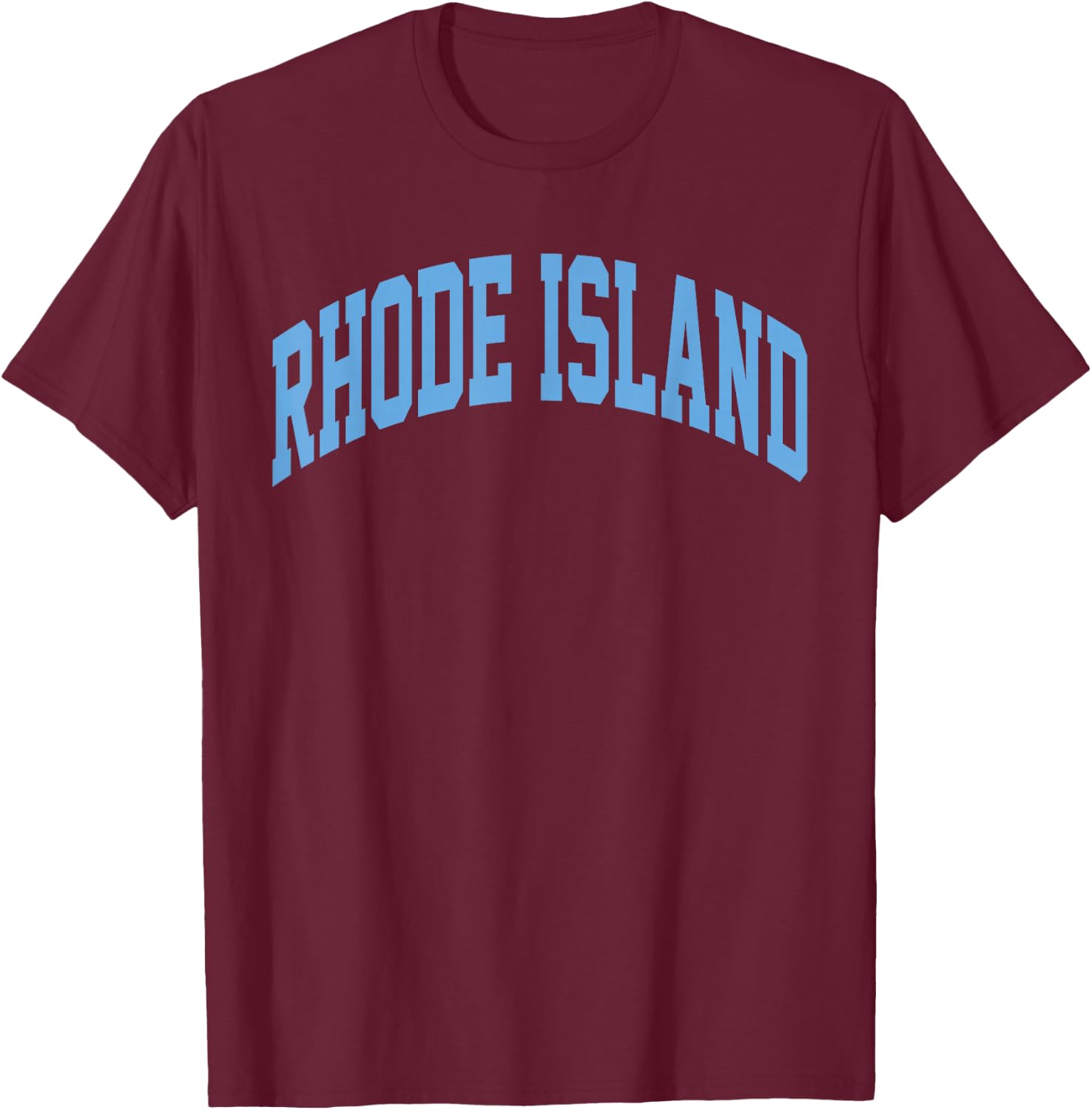 Retro Rhode Island Souvenir Classic Rhode Island Light Blue T-Shirt - T-Shirt | Maroon
