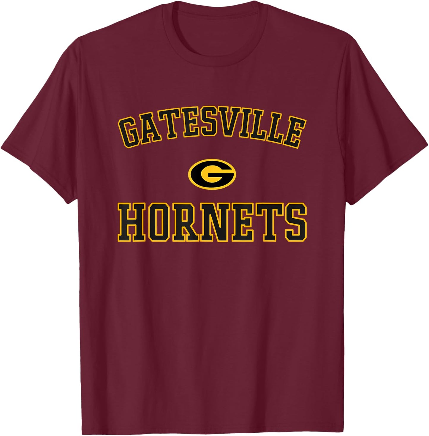 Gatesville Hornets Logo Varsity HS T-Shirt - T-Shirt | Maroon