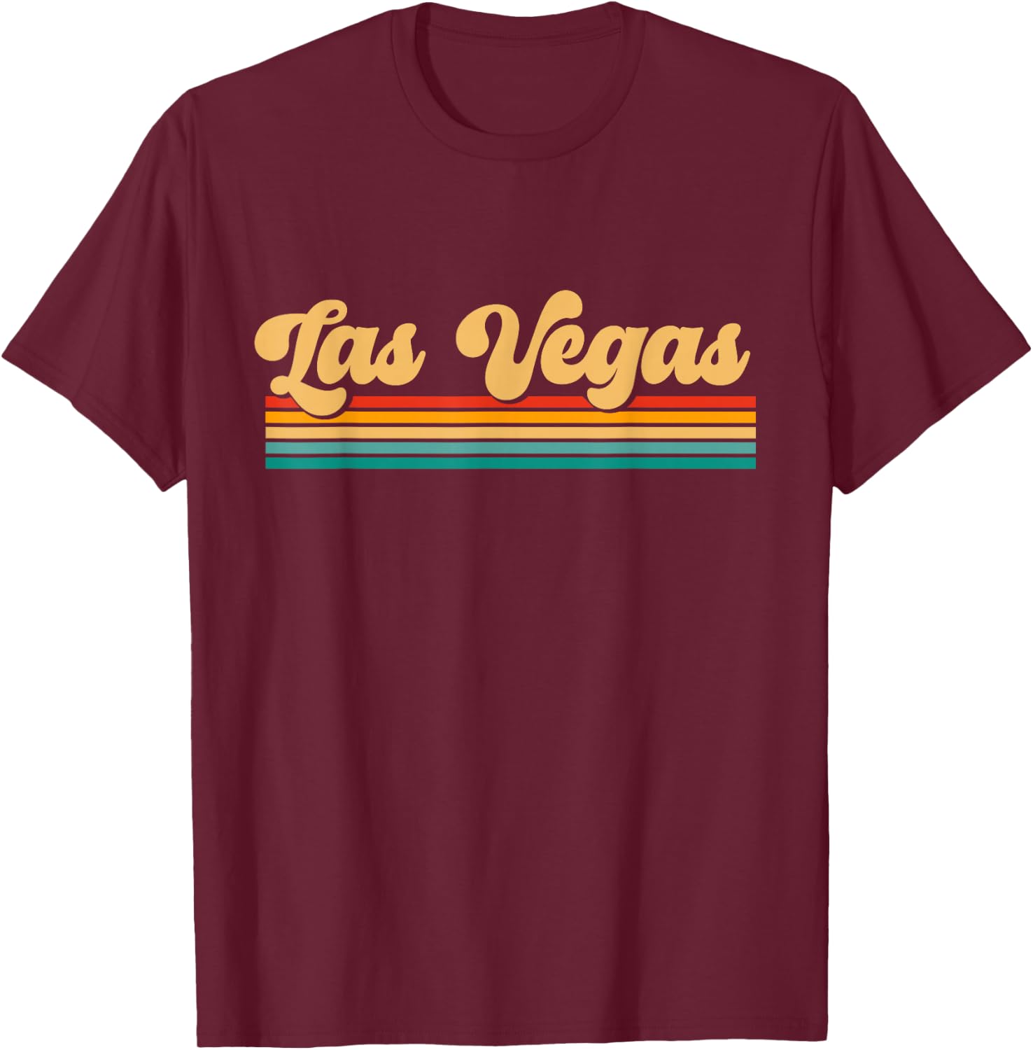 Retro Las Vegas T-Shirt - T-Shirt | Maroon