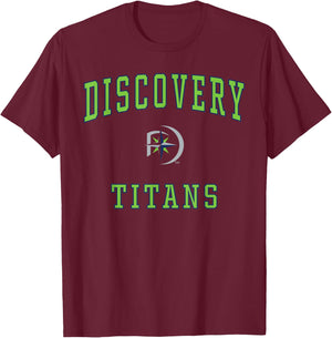 Discovery High School Titans T-Shirt - T-Shirt | Maroon
