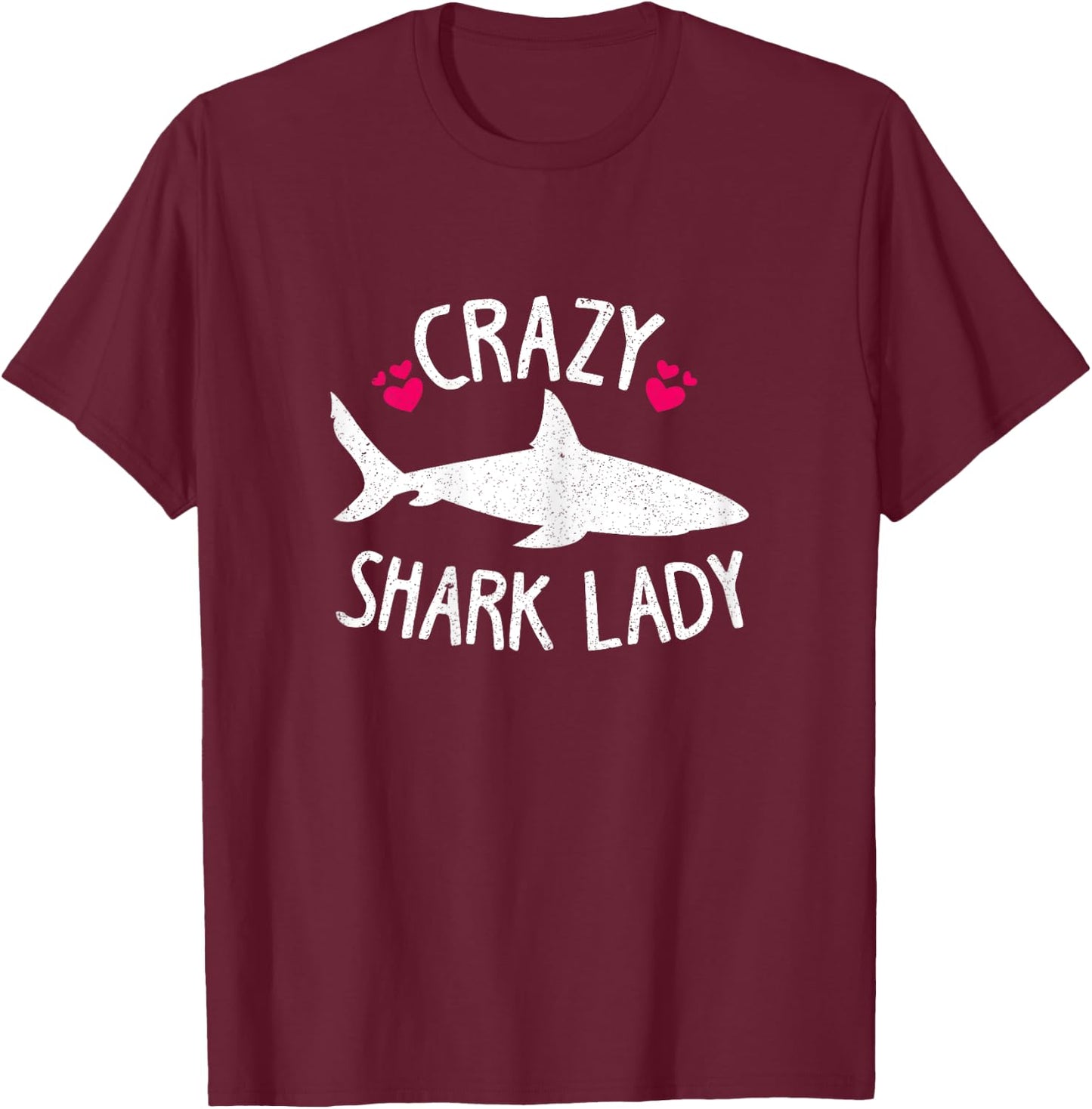 Shark Lady Week Of The Shark Wife Gift T-Shirt - T-Shirt | Maroon