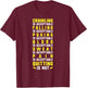 Crawling is Acceptable Quitting is Not Motivational Gym T-Shirt - T-Shirt | Maroon