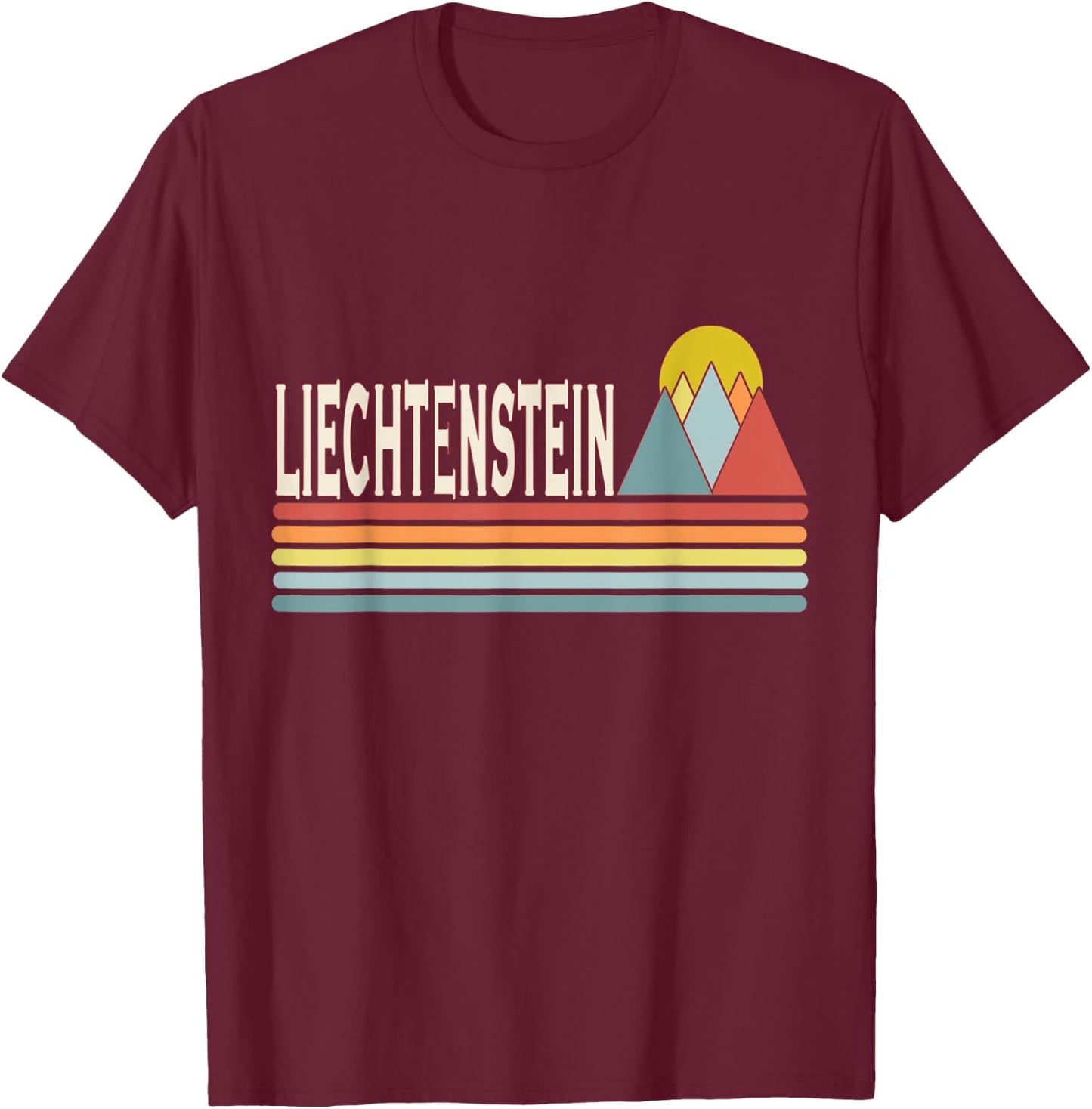 Retro style Liechtenstein outdoors T-Shirt - T-Shirt | Maroon