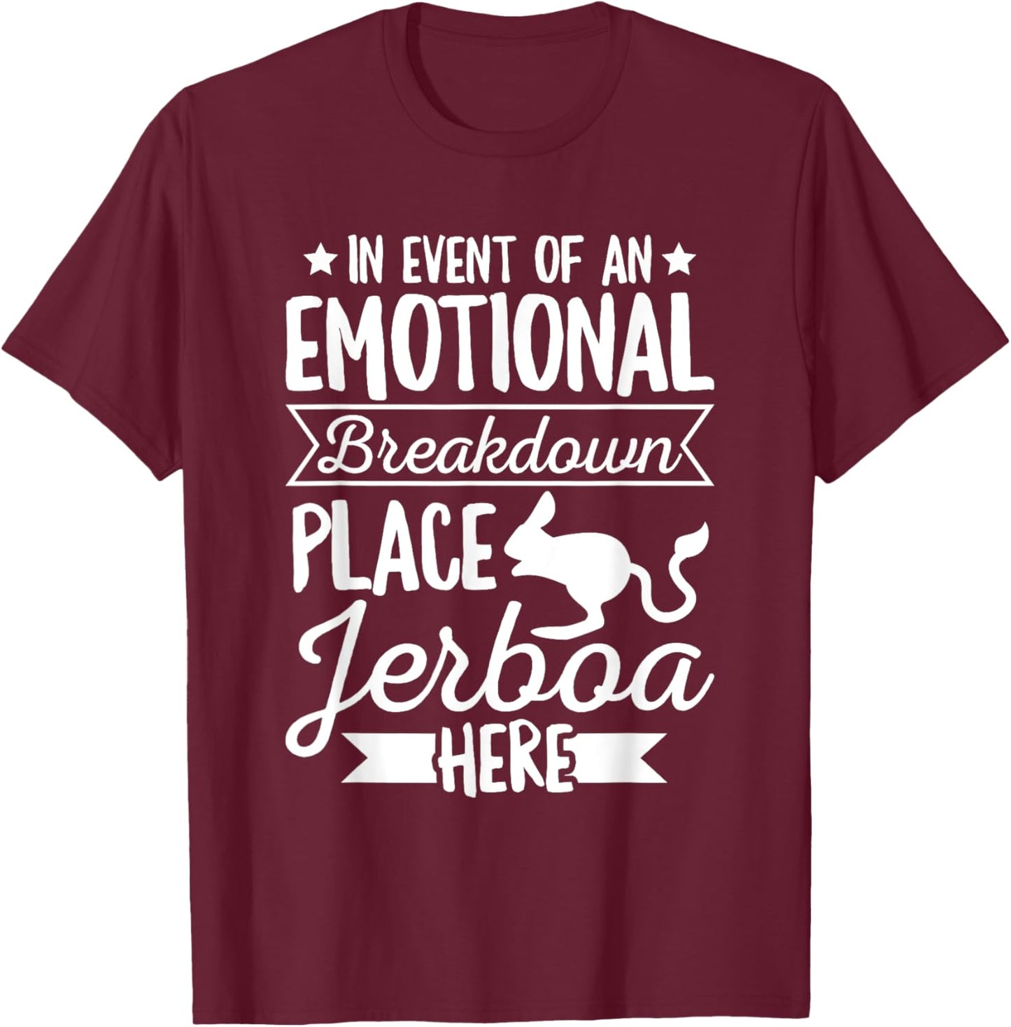 Jerboa Mouse Jumping Design for a Jerboa Fan T-Shirt - T-Shirt | Maroon