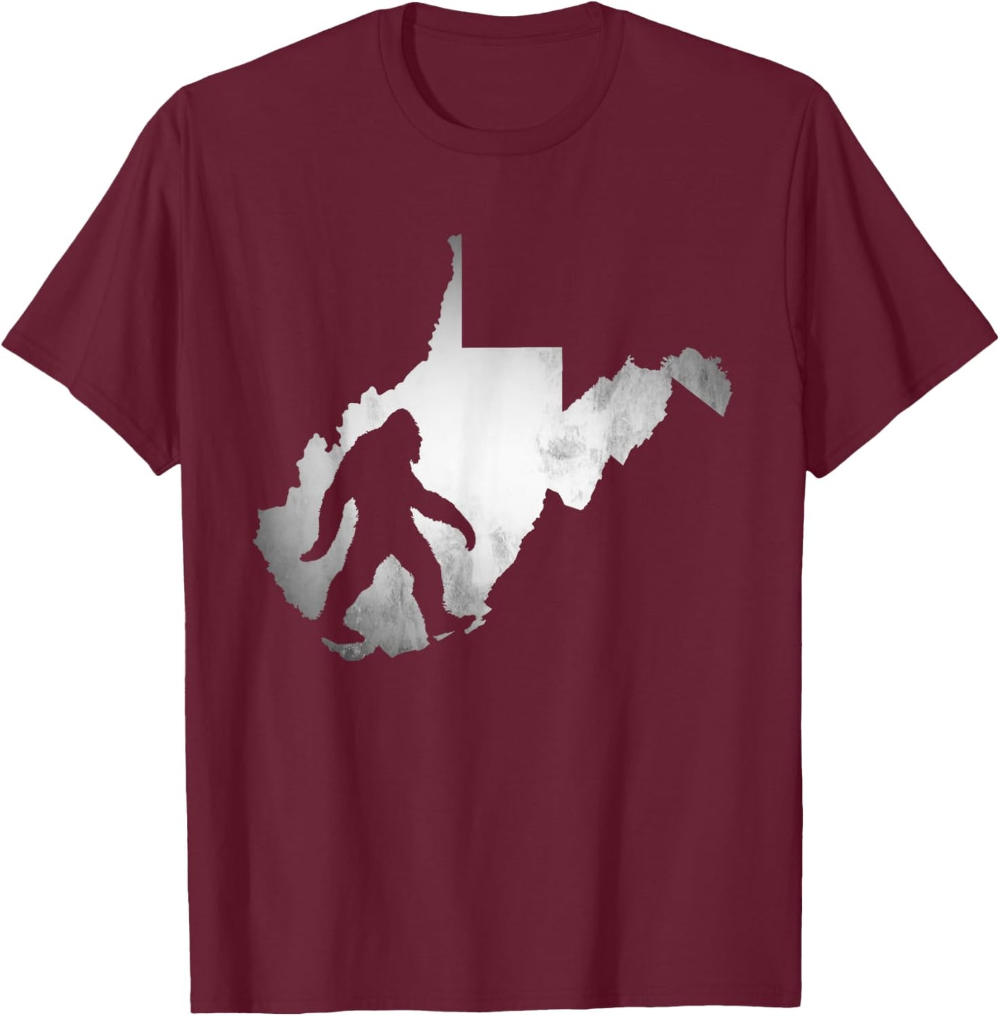 West Virginia Bigfoot Clothing Co. Men's Black Bigfoot Hiking T-Shirt - T-Shirt | Maroon