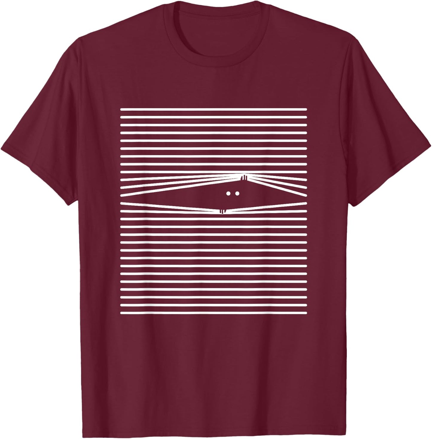 Funny Cat Peeking Through Blinds Graphics Print Cat Lover T-Shirt - T-Shirt | Maroon