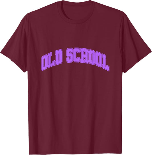 Purple Graphic Old School Purple Graphic T-Shirt - T-Shirt | Maroon