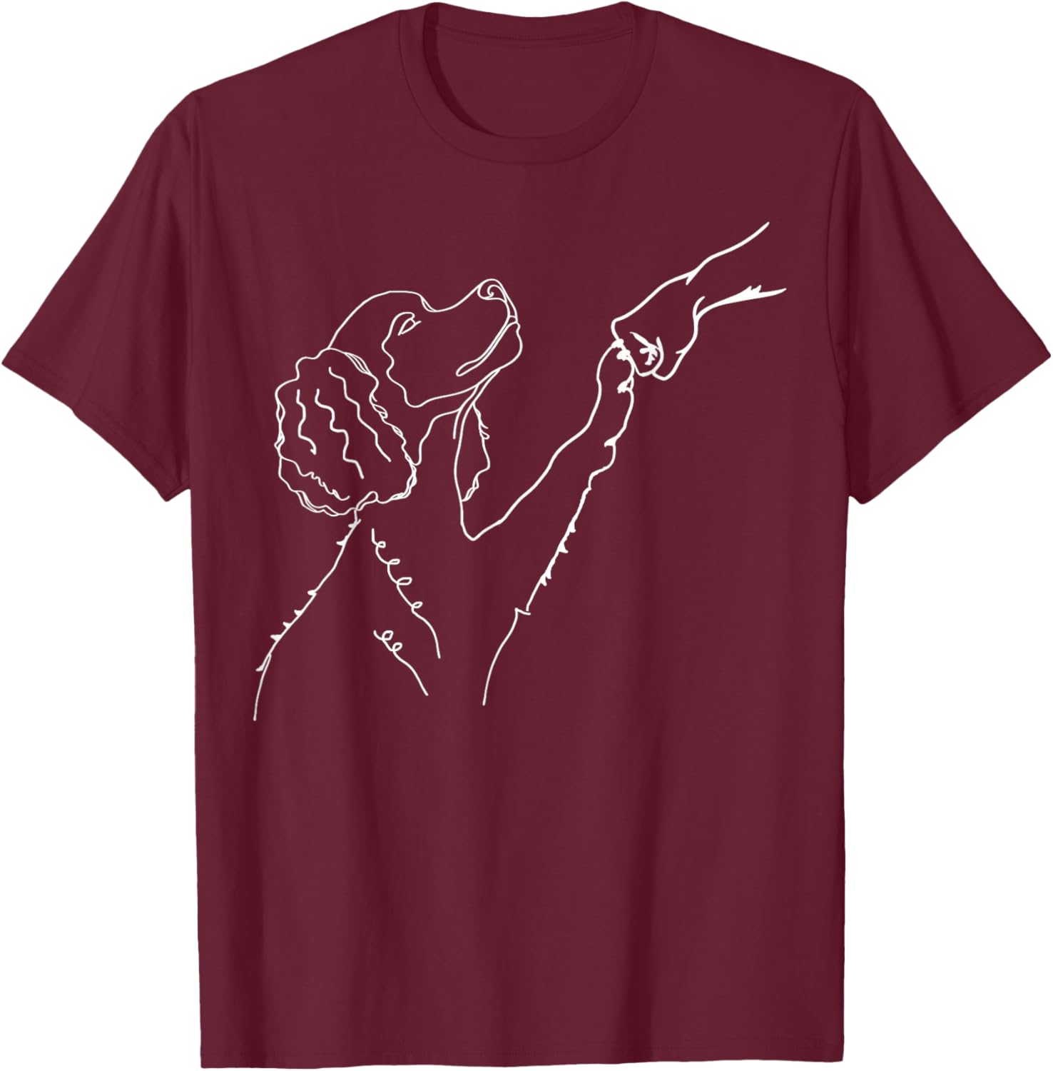 Poodle Doodle Fist Bump, Dog Fist Bump, Poodle Doodle T-Shirt - T-Shirt | Maroon