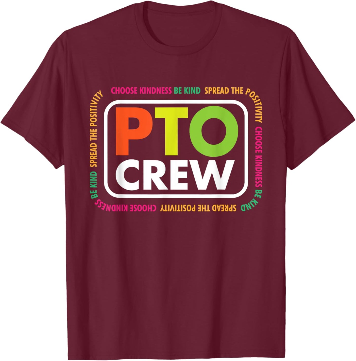 PTO Crew School Volunteer Parent Teacher Organization Team Men Women T-Shirt - T-Shirt | Maroon