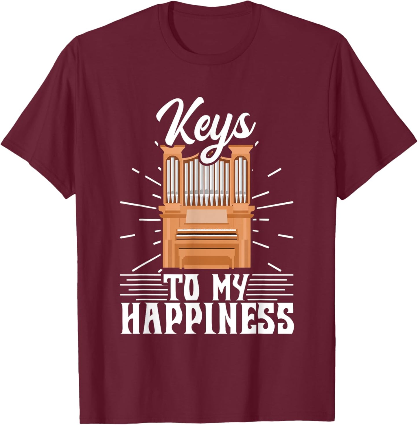 Church Organ Player Church Musician Church Organist T-Shirt - T-Shirt | Maroon