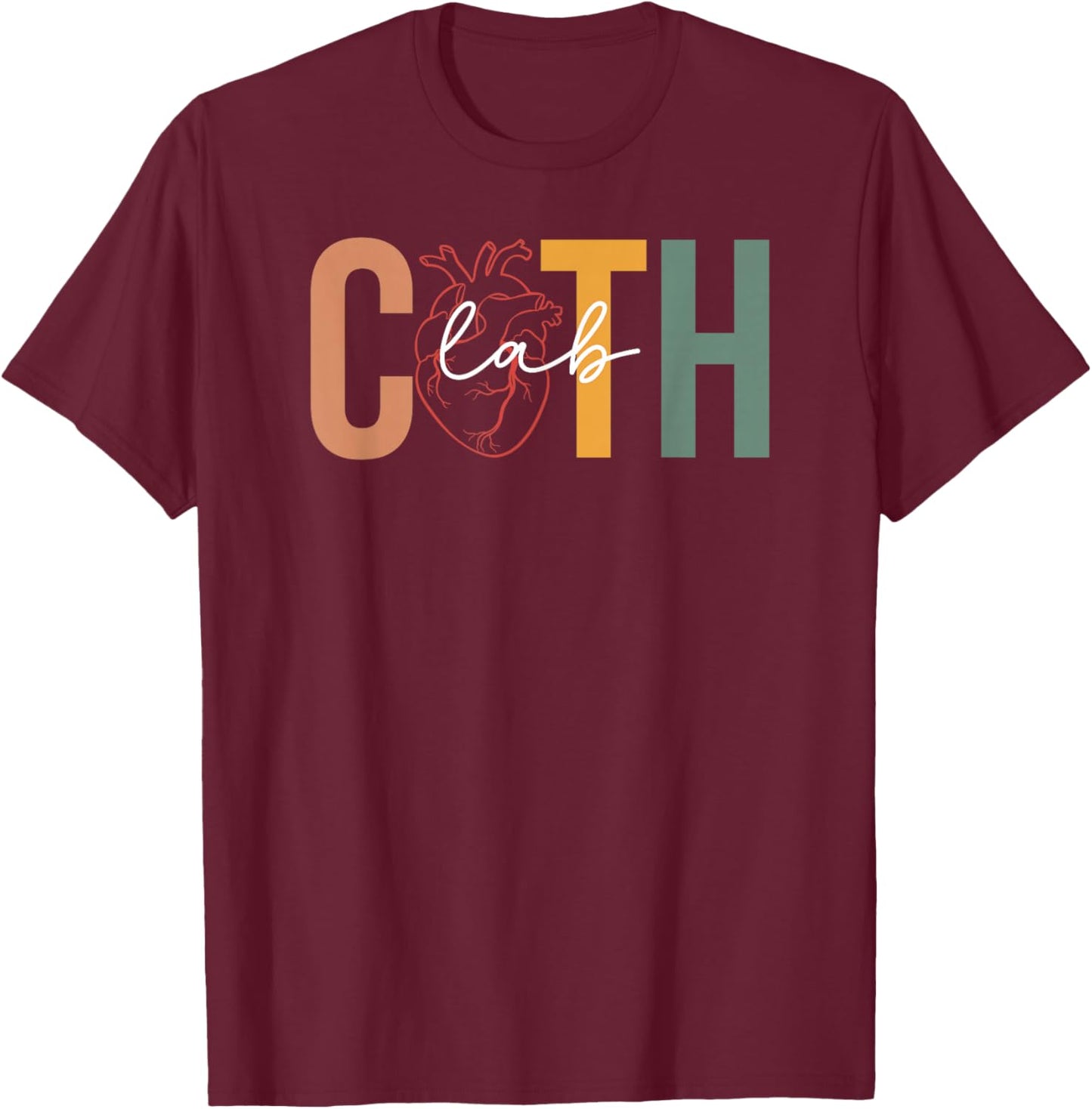 Cath Lab Boho Cath Lab Technologist Cath Laboratory Tech T-Shirt - T-Shirt | Maroon