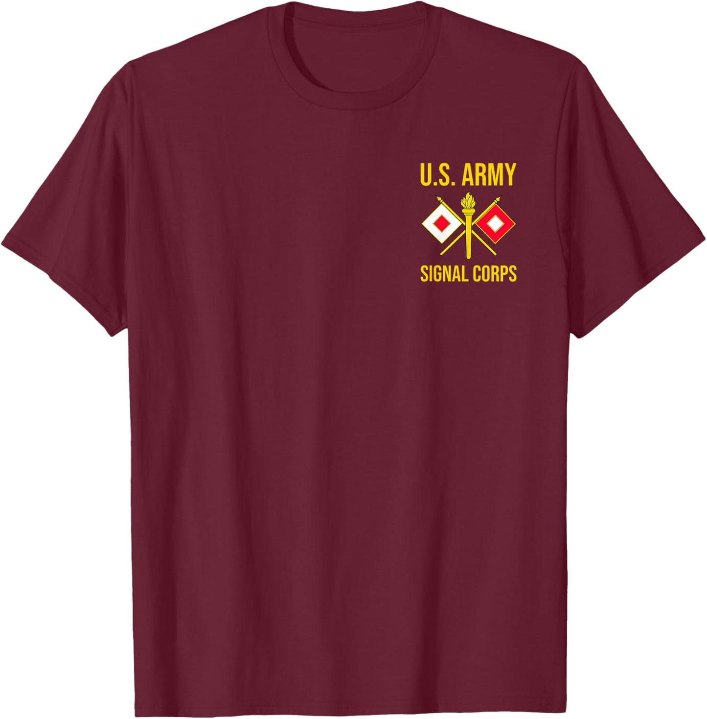 Army Signal Corps Branch USASC US T-Shirt - T-Shirt | Maroon