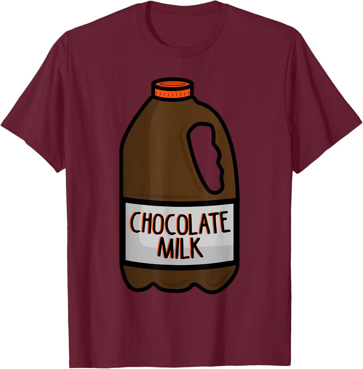 Chocolate Milk Costume - Matching Halloween Costume T-Shirt - T-Shirt | Maroon