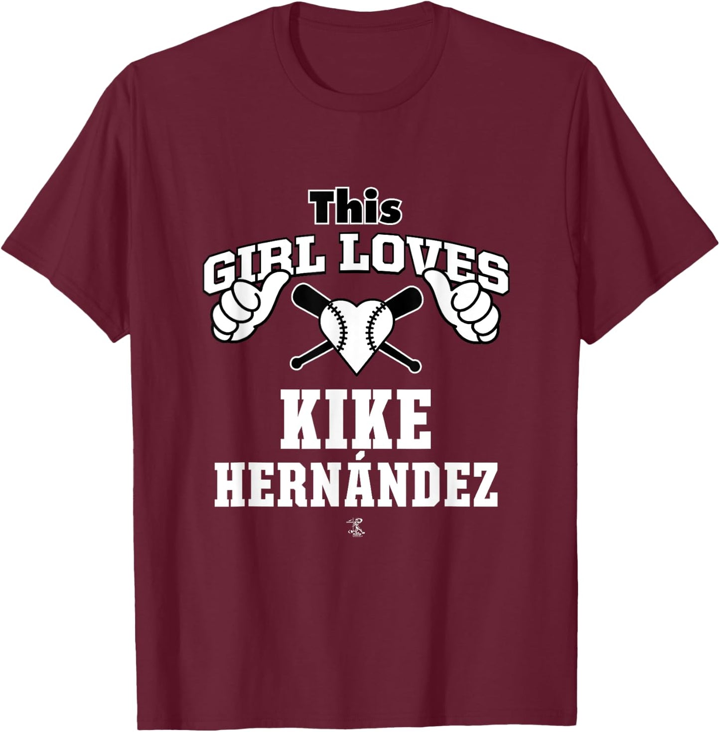 Kike Hernandez This Girl Loves Gameday T-Shirt - T-Shirt | Maroon