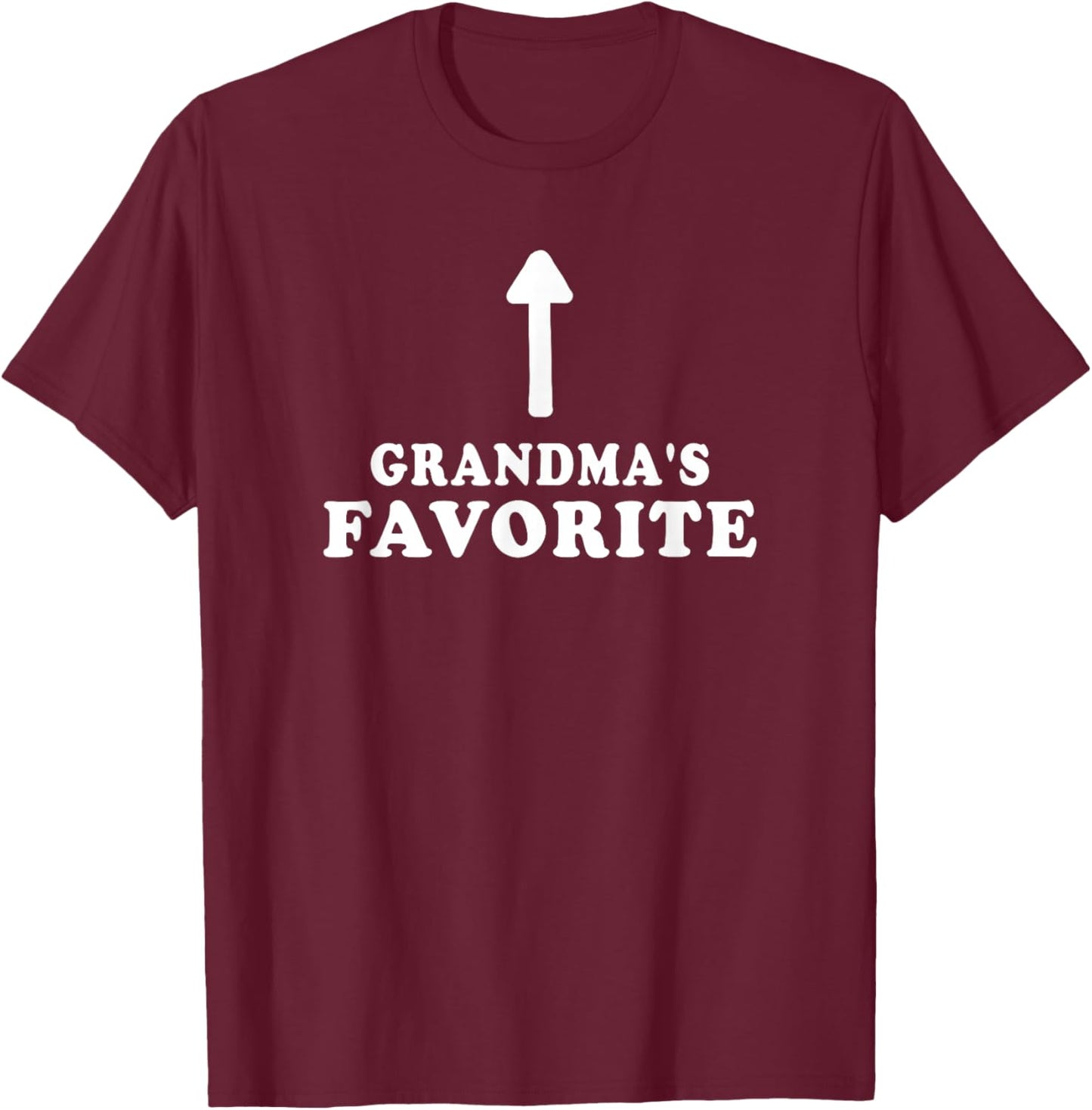 Siblings By Design Company Funny Grandmas Favorite Grandchild Grandson Granddaughter -Adults, -Kids Black Short Sleeve T-Shirt - T-Shirt | Maroon