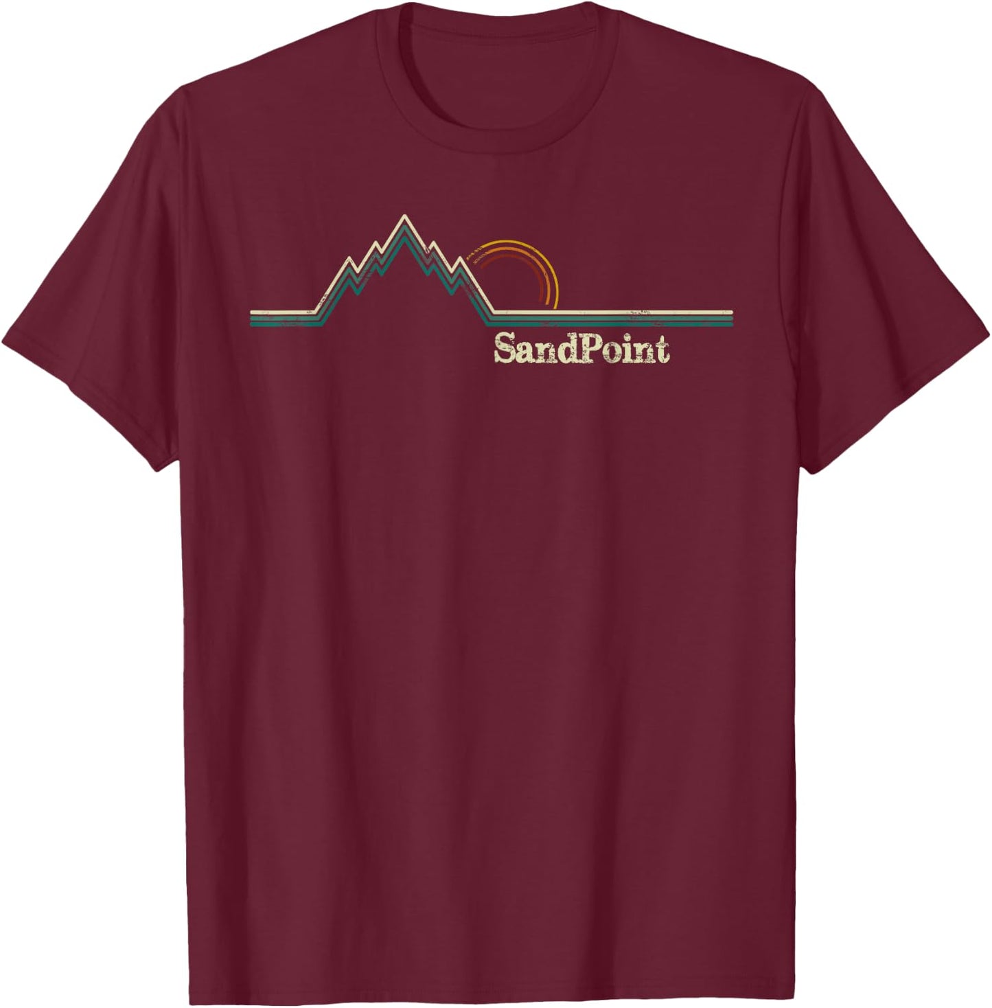 Sandpoint Idaho Outdoor Adventure T-Shirt - T-Shirt | Maroon